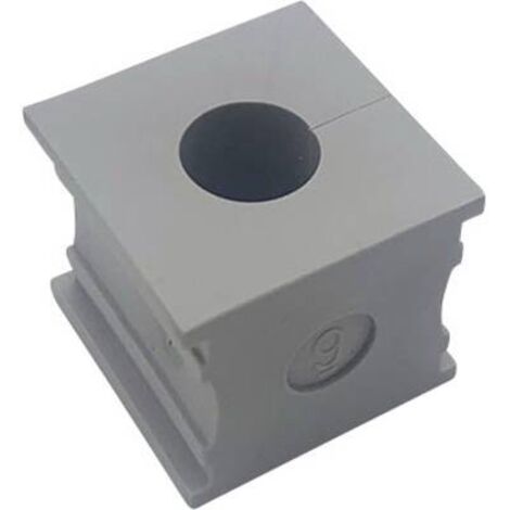 TRU COMPONENTS KT 9 PASSE-FILS FENDU Ø MAX. DES BORNES 10 MM ELASTOMÈRE GRIS 1 PC(S) TC-10329236 (1/3)