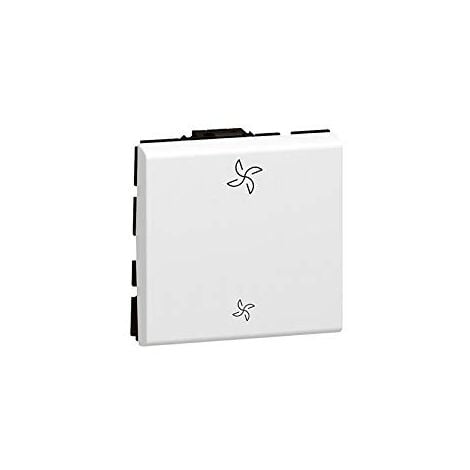 COMMANDE DE VMC MOSAIC POUR COMMANDE DIRECTE DE VENTILATION MÉCANIQUE CONTRÔLÉE 10AX 250V - BLANC ANTIMICROBIEN