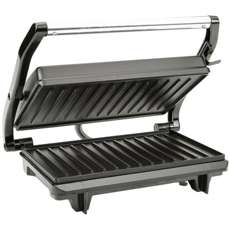 Tristar – Grill à contact électrique 700W – Surface de cuisson 22,5 x 14 cm – Revêtement antiadhésif – Couvercle flottant pour cuisson uniforme - S280162