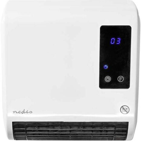 Radiateur soufflant 2000W HTBA20WT – Chauffage rapide jusqu'à 20 m² – Thermostat réglable – Norme IP22 pour salle de bains – Nedis