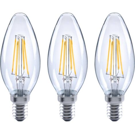 SYGONIX SY-4945174 LED CEE 2021 E (A - G) E14 FORME DE FLAMME 4 W = 40 W BLANC CHAUD (Ø X H) 35 MM X 100 MM 3 PC(S) (1/4)