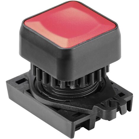 TRU COMPONENTS S2PRS-P1R BOUTON POUSSOIR À PRESSION CARRÉ ROUGE 1 PC(S) TC-10344016 (1/2)
