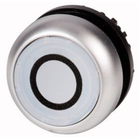 EATON 216940 LUMINEUX BOUTON PRESSION, PLAT, BLANC 0, TASTEND (1/4)