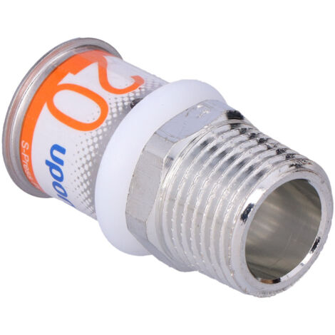 RACCORD DROIT MÂLE À SERTIR UPONOR S-PRESS PLUS ½''X20MM 1070504 (1/3)