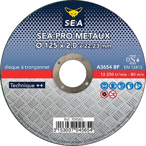 12 x Disque de ponçage Métal 230 x 2 mm INOX