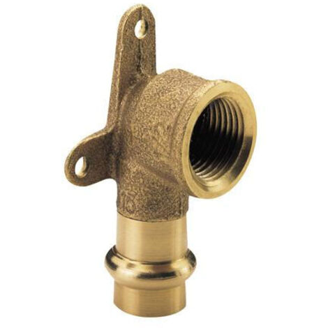 Raccord laiton à sertir - Coude applique FF Ø18x1/2"(15/21) (1/2)