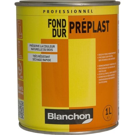 Fond dur Blanchon Préplast 1L très résistant à séchage rapide et faible odeur pour des bois intérieurs avant finition