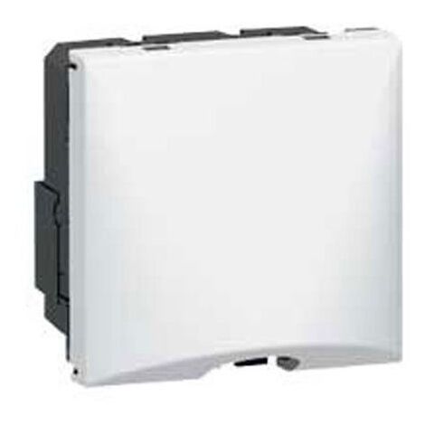 Sortie de câbles Mosaic 2 modules avec serre-câbles pour câble Ø12mm maximum et Ø4mm minimum - blanc - 077550L