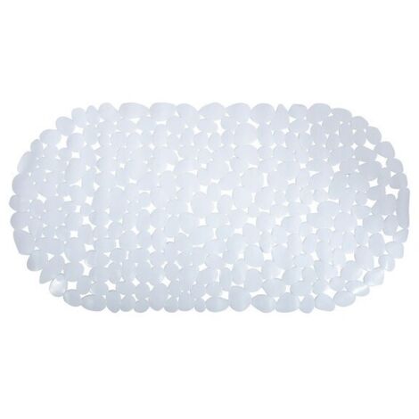MSV 140881 GALETS TAPIS DE BAIGNOIRE PVC BLANC 35 X 68 X 0,1 CM (1/5)