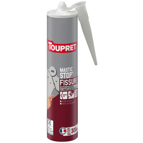 MASTIC ACRYLIQUE STOP FISSURES TOUPRET 300ML - TON GRIS BCMACEXG300