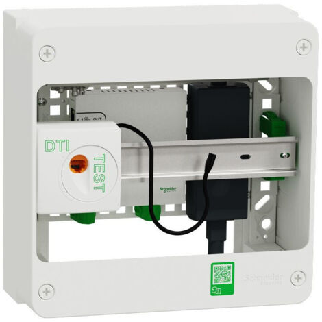 Schneider Electric – Coffret de communication VDI 13M1R – Switch 5 ports PoE – Grade 3TV 4xRJ45 CAT6A – R9H13401VDIXS (1/7)
