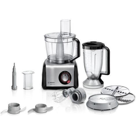 Bosch MC812M814 robot de cuisine de 1250 W 3.9 L Noir, Acier inoxydable, Transparent