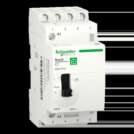Contacteur heures creuses pour chauffe-eau - 25A -4NO -Rési9-Schneider R9PCTH4