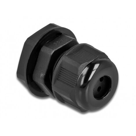 DELOCK PRESSE-ÉTOUPE PG9 POUR CÂBLE ROND AVEC 4 ENTRÉES DE CÂBLE NOIR 60379 (1/3)