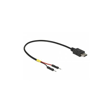 DELOCK 85419 CÂBLE ÉLECTRIQUE NOIR 0,2 M BLOC TERMINAL À 2 BROCHES POWEREDUSB (1/3)