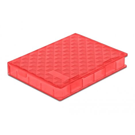 DELOCK 18370 HOUSSE DE DISQUES DE STOCKAGE PLASTIQUE ROUGE (1/5)