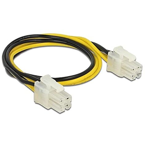 DeLOCK Delock 85450 - 0,15 m - Mâle/Mâle - Droit - Droit - Noir - Blanc - Jaune - Sac en polyéthylène (1/3)