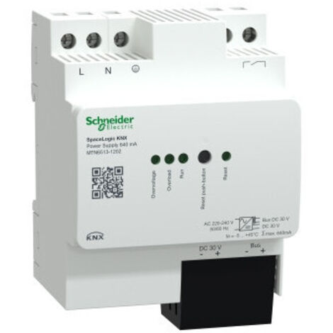 SCHNEIDER ELECTRIC MTN6513-1202 SPACELOGIC KNX - ALIMENTATION - 640MA - AVEC ALIM AUX ET CONTACT DE DIAGNOSTIC
