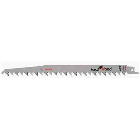 Bosch – Lame de scie sabre pour bois tendre 240mm – Acier haute teneur en carbone – Capacité de coupe 190mm – Jeu de 5 lames