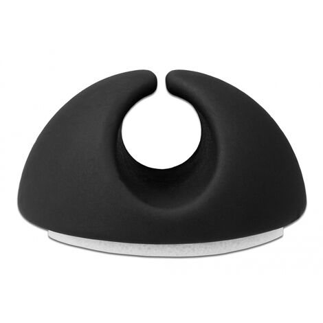 DELOCK 18342 RANGE-CÂBLES SUPPORT DE CÂBLES SUR BUREAU/MURAL NOIR 6 PIÈCE(S) (1/5)