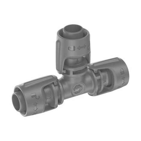 Gardena – Raccord rapide en T Ø 13 mm 1320120 – 2 pièces – Fabrication européenne – Technologie de connexion brevetée - D398442