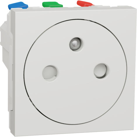 prise de courant - 2p+t - affleurante - bornes auto - blanc - schneider electric nu305218