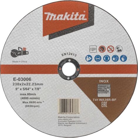DISQUE A TRONCONNER 230x2.0x22.23MM MAKITA E-03006