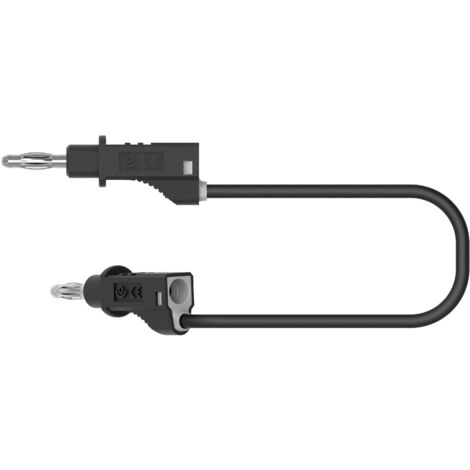 Electro PJP 2110-CD1-25N Cordon de mesure banane mâle banane mâle 25 cm noir 1 pc(s) D390002 (1/3)
