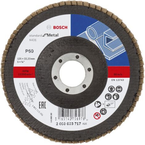 BOSCH 2608603717 PLATEAU À LAMELLE X431 STANDARD FOR METAL 125 X 22,23 MM 60 (1/4)