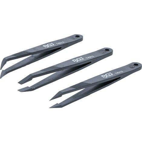 JEU DE PINCETTES EN MATIÈRE PLASTIQUE  3 PIÈCES BGS 74312