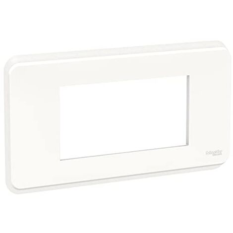 plaque de finition - blanc - 4 modules - schneider unica pro nu411418