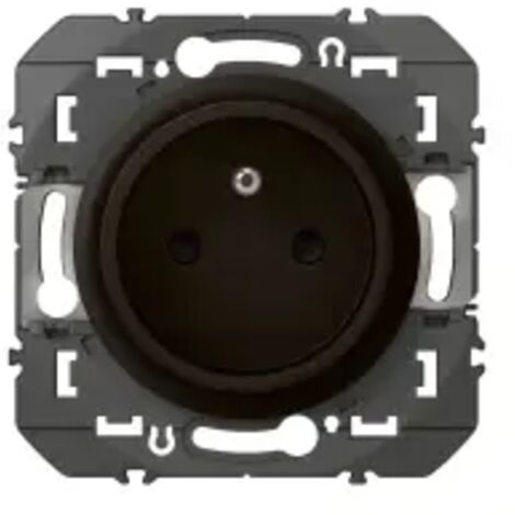 PRISE DE COURANT EASYRÉNO 2P+T FAIBLE PROFONDEUR DOOXIE 16A FINITION NOIR MAT LEGRAND LEG600528 (1/3)