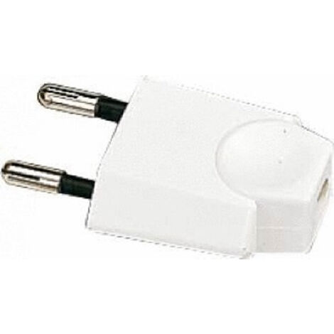 FICHE MâLE 6A 2P BLANC - L'EBENOID - 020260