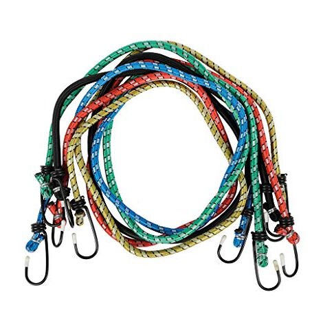 COGEX - TENDEURS - LONGUEUR: 1M - 5 PIèCES - AVEC CROCHETS EN ACIER - ACIER PEINT EN NOIR - COULEURS TENDEURS: ROUGE ET VERT - U