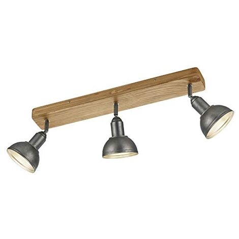 TRIO LEUCHTEN 803400367 PLAFONNIER, MÉTAL, NICKEL VIEILLI (1/8)