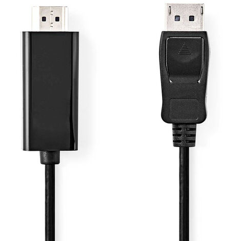 NEDIS DISPLAYPORT TO HDMI CABLE 4K, MALE - MALE, 1M - BLACK CCGB37100BK10 (1/4)