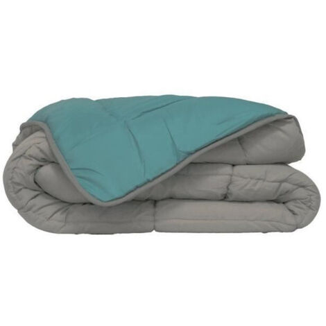 HUDSON Couette legere Microfibre 200g/m2 220x240cm Galet + Lac