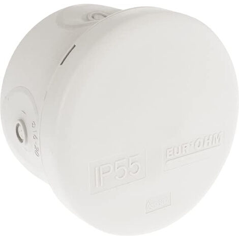 Eur Ohm – Boîte de dérivation étanche IP55 Ø60x40mm – 4 entrées – Température 650°C – Pour chantiers humides