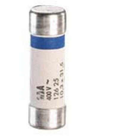 LEGRAND LEG13302 - 1 FUSIBLE CARTOUCHE INDUSTRIELLE CYLINDRIQUE GG 10 X 38 MM SANS VOYANT 2 A