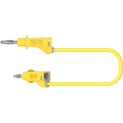 CORDON DE MESURE ELECTRO PJP 2110-CD1-50J [BANANE MÂLE - BANANE MÂLE] 50 CM JAUNE 1 PC(S) (1/3)