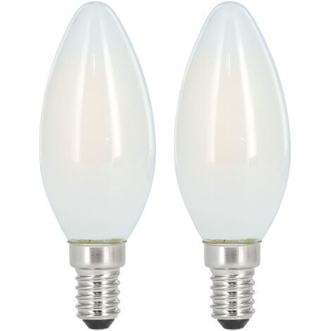 AMPOULE FILAM. LED, E14, 470LM REMP. 40W, AMP. BOUG., MTE, BLC CHD,2P. XAVAX (1/3)