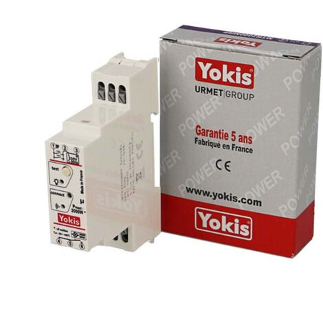 Yokis – Télérupteur radio modulaire 10A monophasé – Commande filaire ou radio – 2000W max – Temporisation 2s à 4h – MTR2000MRP