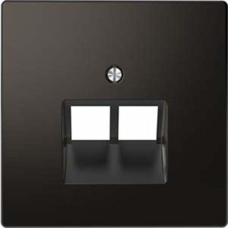 Merten 296725 Sistema M: Piastra Centrale Lucida Bianca Per Prese Antenna TV/SAT (2 Posti) - 71x71 Mm - Schneider Electric