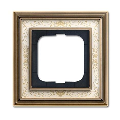 CADRE DE FINITION LAITON ANTIQUE, 1 COMPARTIMENT DE CADRE 1721846 DÉCOR BLANC IVOIRE BUSCH 2CKA001754A4663
