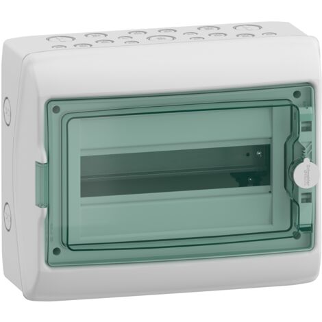 Schneider Electric – Coffret électrique nu 1 rangée – Porte transparente – Modèle COF 26 10 – Pour installation en environnement organisé