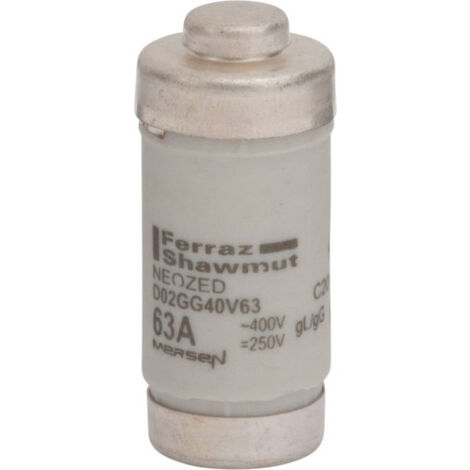 MERSEN 4086500010134 D02GG40V63 D02 FUSIBLE 63A CUIVRÉ C201873