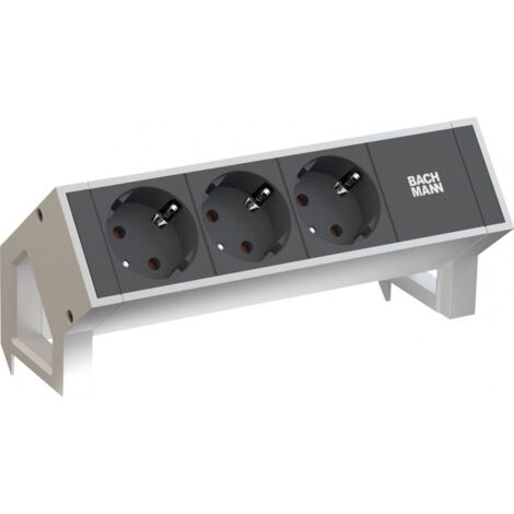 BACHMANN DESK 2 3AC OUTLET(S) 0.2M NOIR, BLANC MULTIPRISE (902.2048) (1/2)