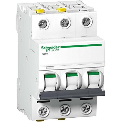 SCHNEIDER A9F03306 DISJONCTEUR IC60N 3P 6A CARACTÉRISTIQUE B (1/3)