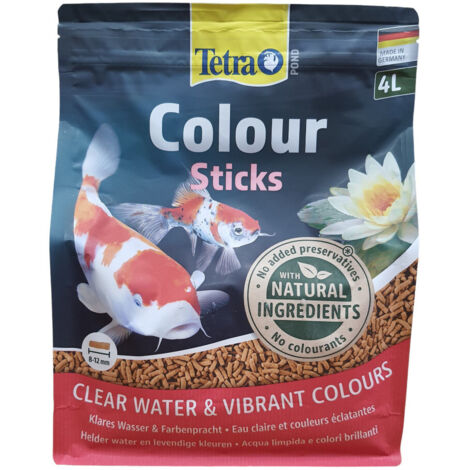 Tetra Pond Color Color Sticks, Alimentation pour Pond de poisson, 4 L