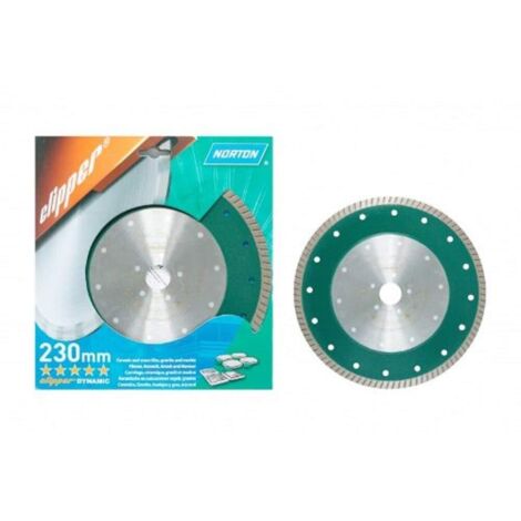 Norton – Disque diamant pour meuleuse Ø 230 mm Alésage 25,4 mm – Coupe rapide céramique et marbre – 70184627653
